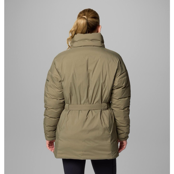 Columbia Women's Size 2X Ardenwood Novelty Down Parka Jacket Green Belt Winter - Picture 5 of 12